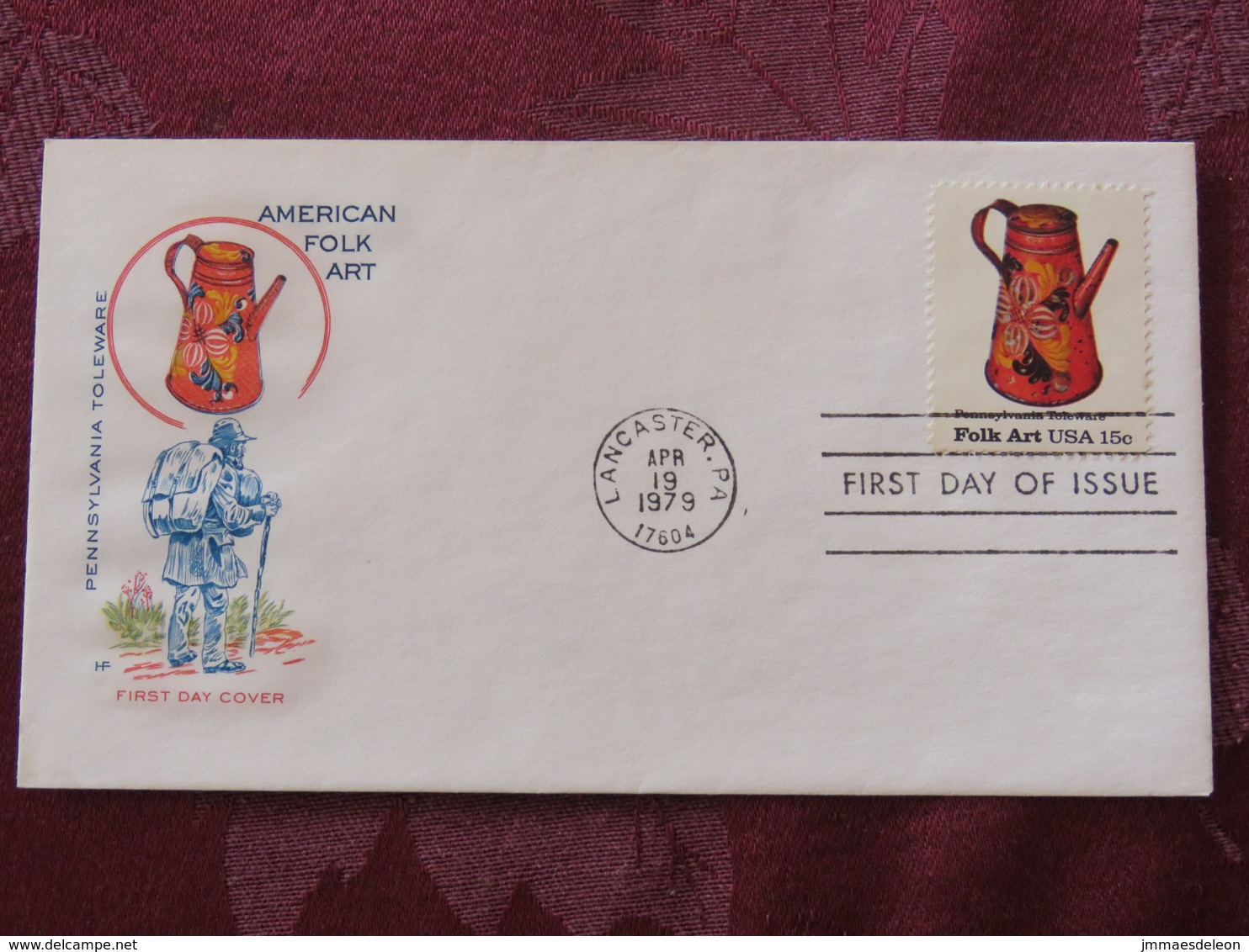 USA 1979 FDC Cover Lancaster - Folk Art - Pennsylvania Toleware - Lettres & Documents