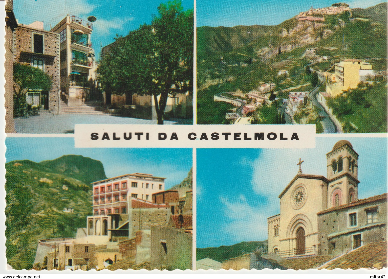 54-Castelmola-Taormina-Messina-4 Vedutine-v.1965 X Aci S.Antonio-Catania - Messina