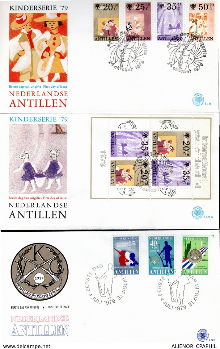 LOT 300 FDC ANTILLES NEERLANDAISES NEUVES - MAJORITE THEMATIQUES ANNEES 80/90 - - Collections (sans Albums)