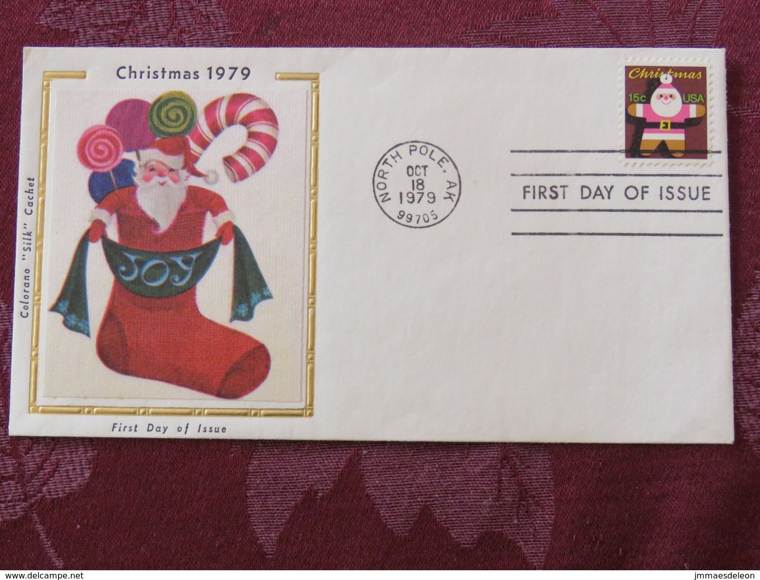 USA 1979 FDC Cover North Pole - Christmas - Silk - Lettres & Documents