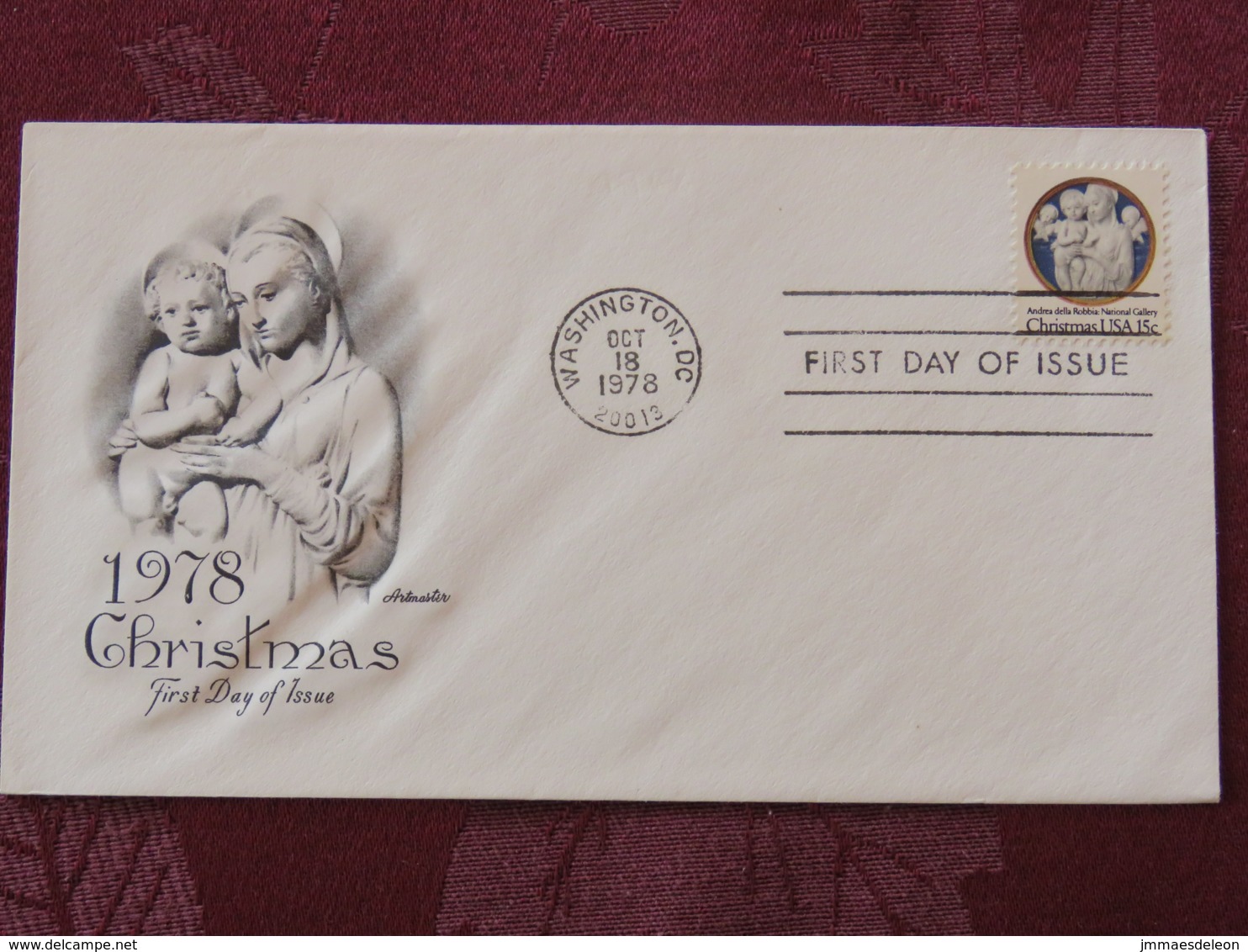 USA 1978 FDC Cover Washington - Christmas - Virgin And Child By Andrea Della Robbia - Lettres & Documents