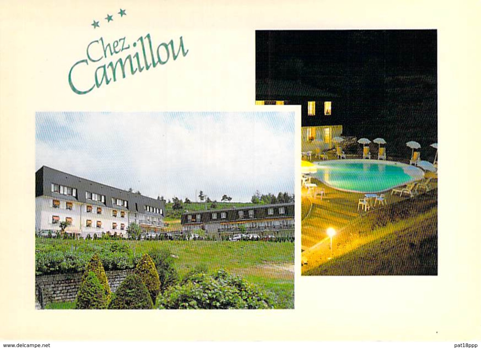 48 - AUMONT AUBRAC : Hotel Restaurant " CHEZ CAMILLOU " RN 9 Route Du Languedoc - CPSM GF - Lozere - Aumont Aubrac