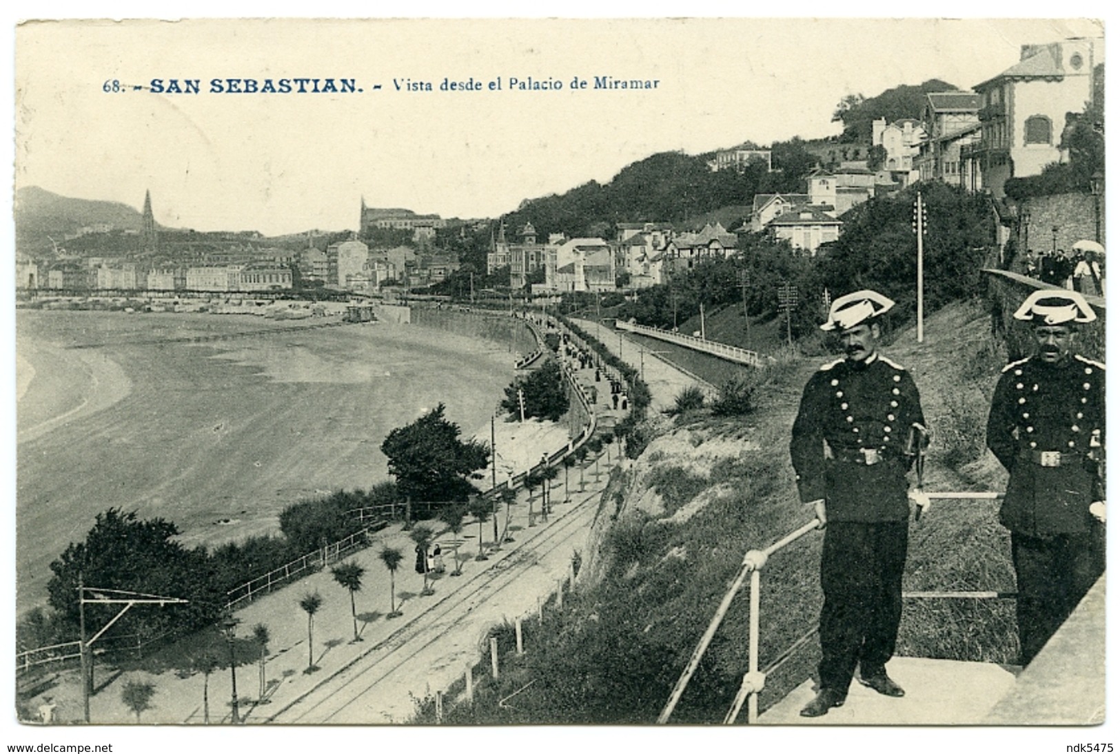 ESPAGNE : SAN SEBASTIAN - VISTA DESDE EL PALACIO DE MIRAMAR / ADRESSE - PARIS, RUE DE FLEURUS - Guipúzcoa (San Sebastián)