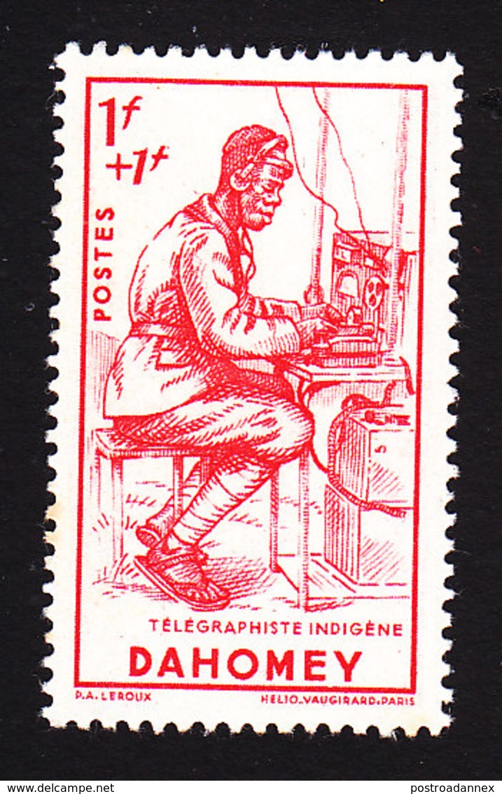 Dahomey, Scott #B12, Mint Hinged, Soldiers, Issued 1941 - Unused Stamps