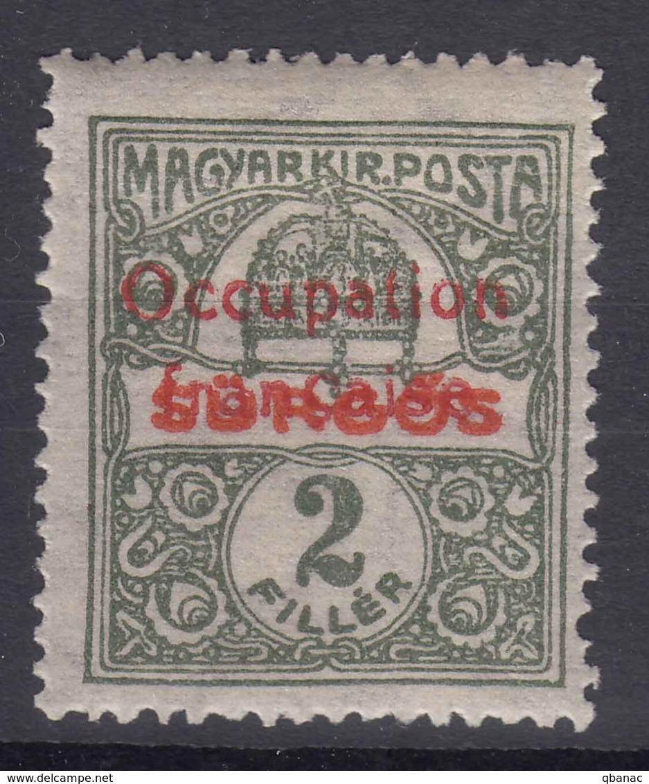 France Occupation Hungary Arad 1919 Yvert#44 Mint Hinged - Ungebraucht