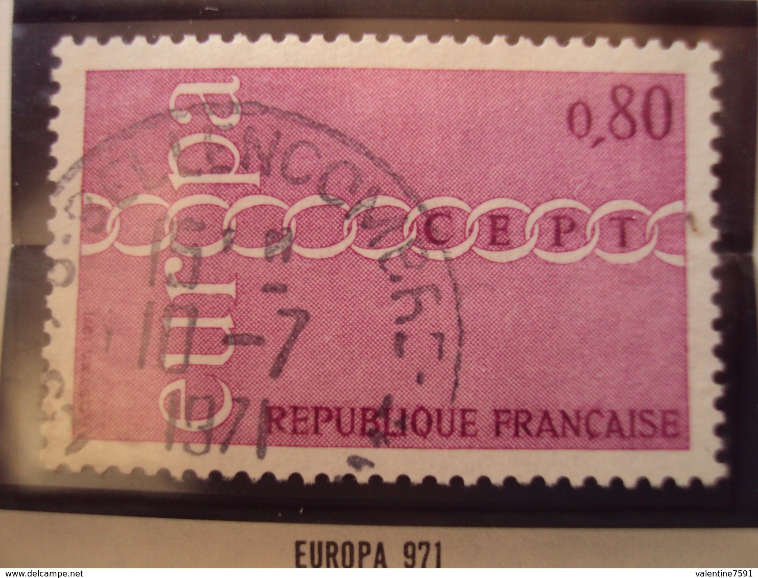 1970-79-timbre Oblitéré N°  1677   "  Europa 0.80 Rouge     "    0.70 - Oblitérés