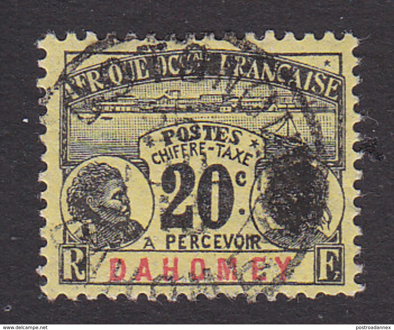 Dahomey, Scott #J4, Used, Dahomey Natives, Issued 1906 - Used Stamps