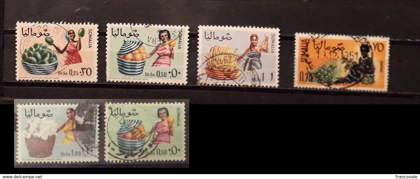 Somalia 1961 - 1968 Fruits And Woman 6 Stamps Used - Somalia (1960-...)
