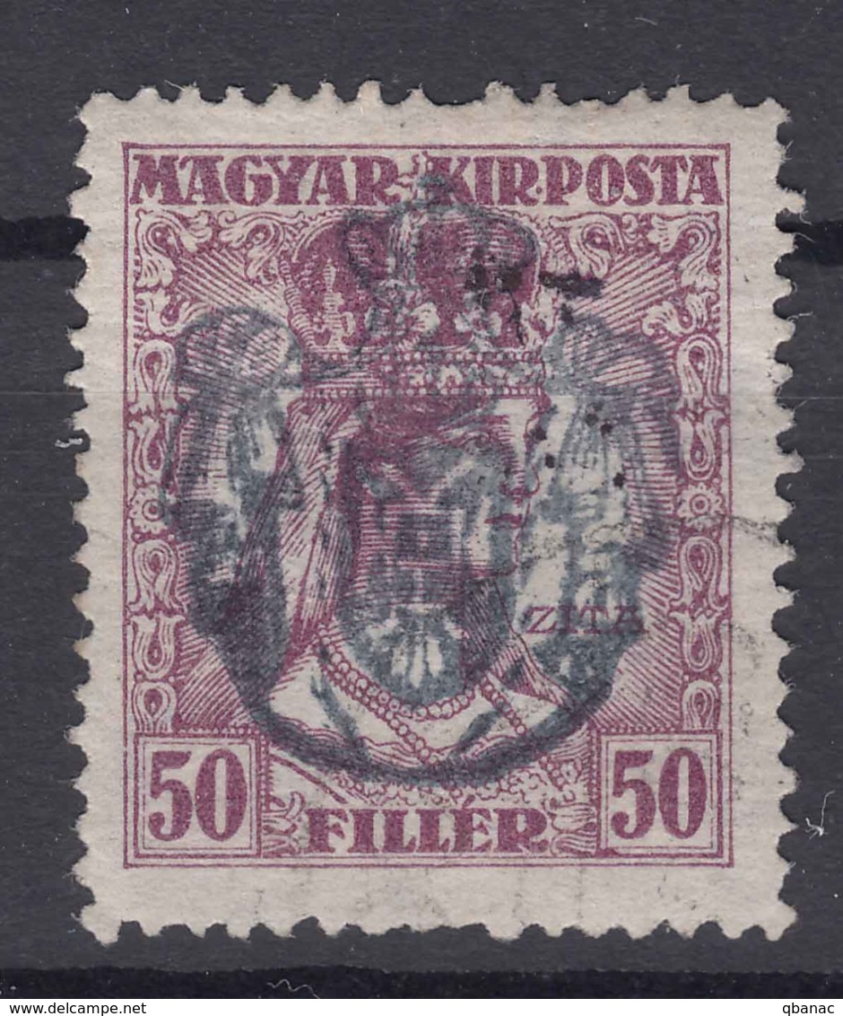 Yugoslavia 1919 Sombor Provisorium, Hand-made Overprint Of State Coat Of Arms In Black, Local Issue For Sombor - Ongebruikt