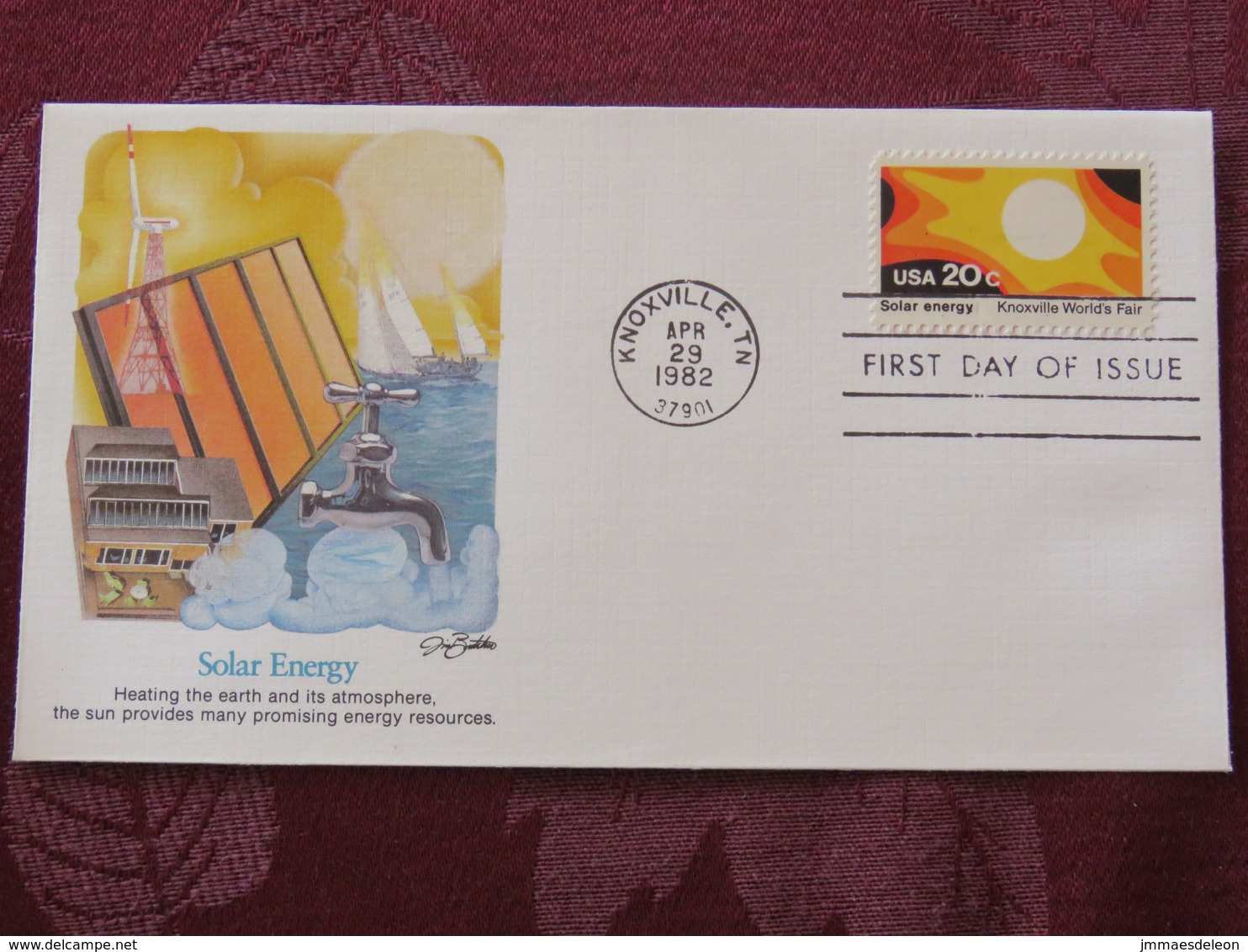 USA 1982 FDC Cover Knoxville - Energy - Solar Energy - Sun - Water - Lettres & Documents