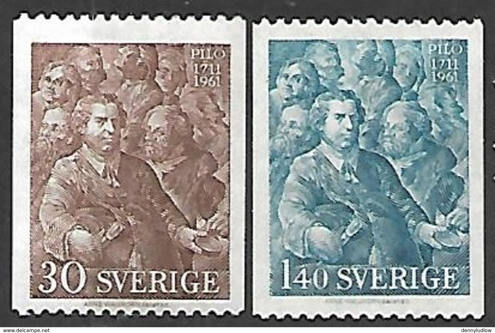 Sweden  1961  Sc#594-5 Pilo  MH  2016 Scott Value $3.85 - Unused Stamps