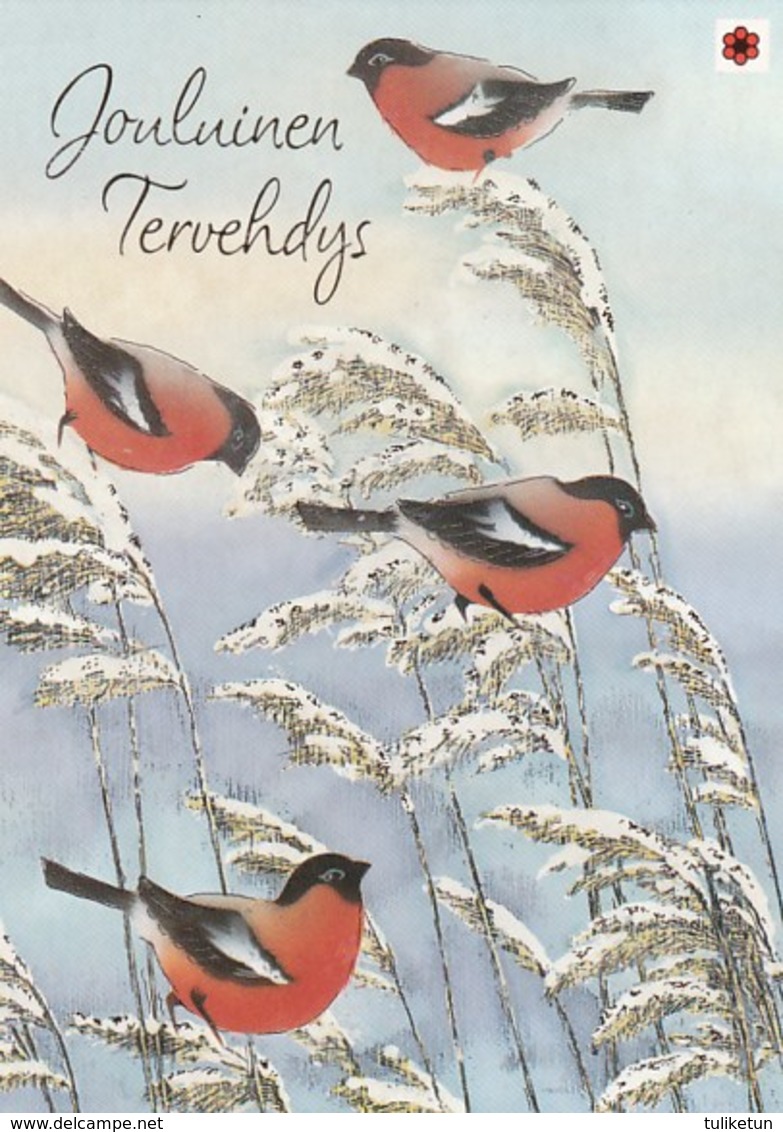 Postal Stationery - Birds - Bullfinches In Winter - Finnish Cancer Patients - Suomi Finland - Postage Paid - Interi Postali