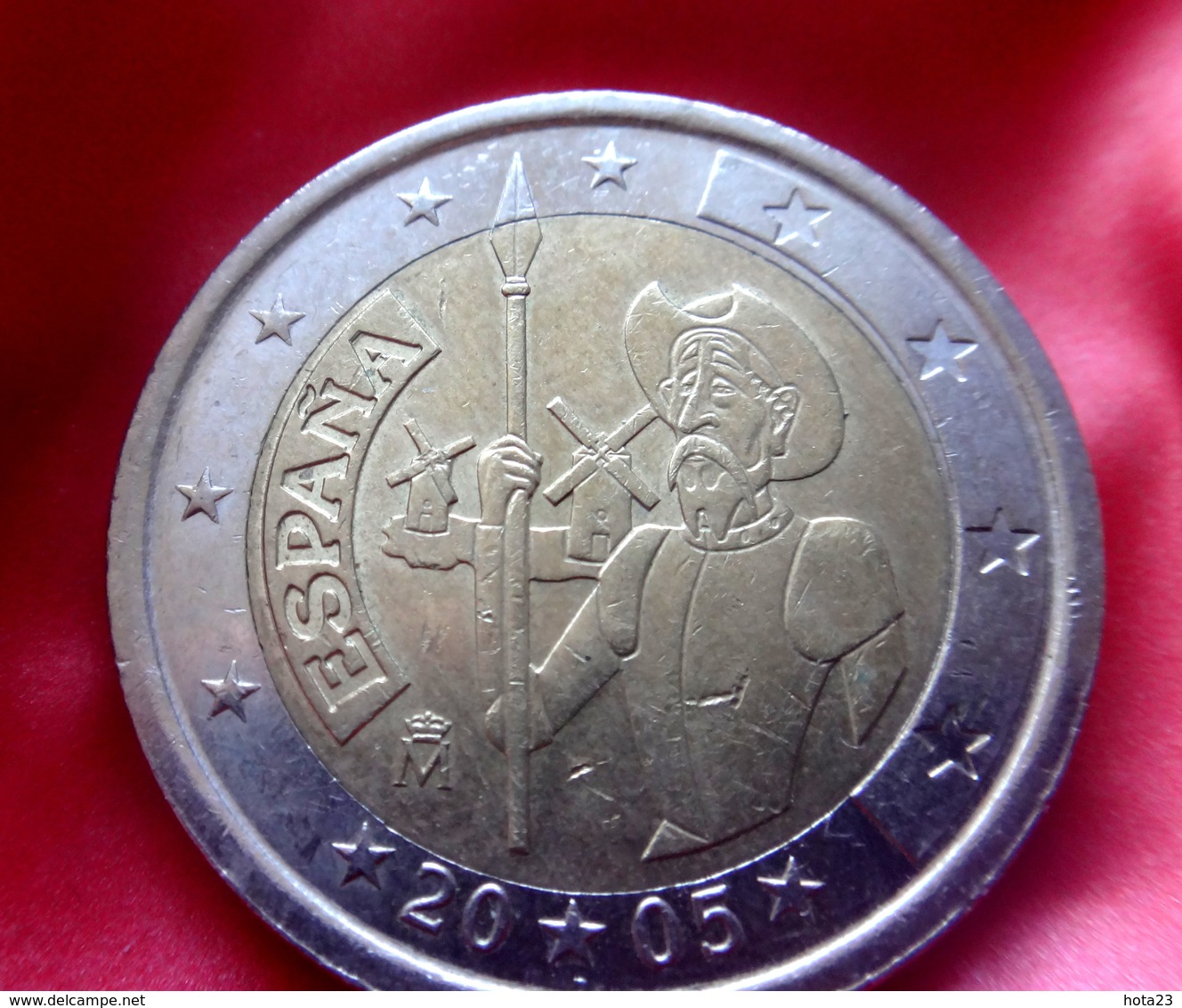 2005 Spain 2 Euro 2€ Don QUIXOTE OF LA MANCHA Coin  CIRCULATED  KM:1063 - España