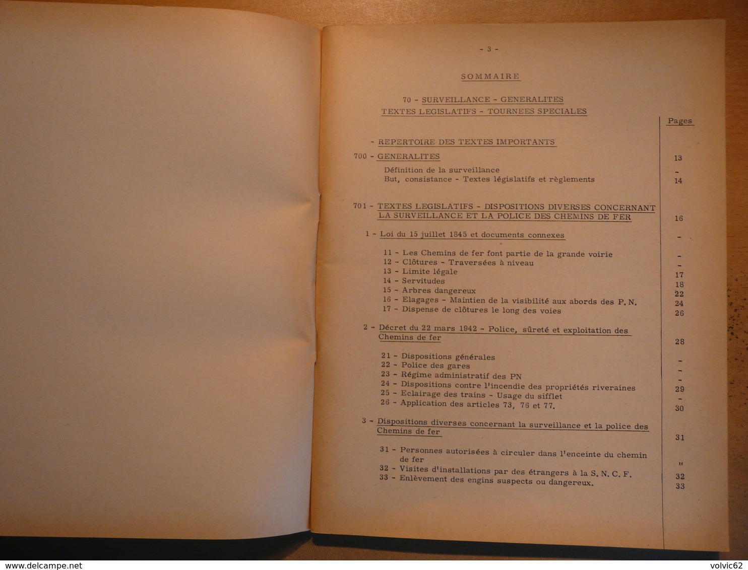 Cahier Formation Cadre Généralités Surveillance Textes Réglementaires 1961  SNCF Train Cheminot Chemin De Fer - Railway & Tramway