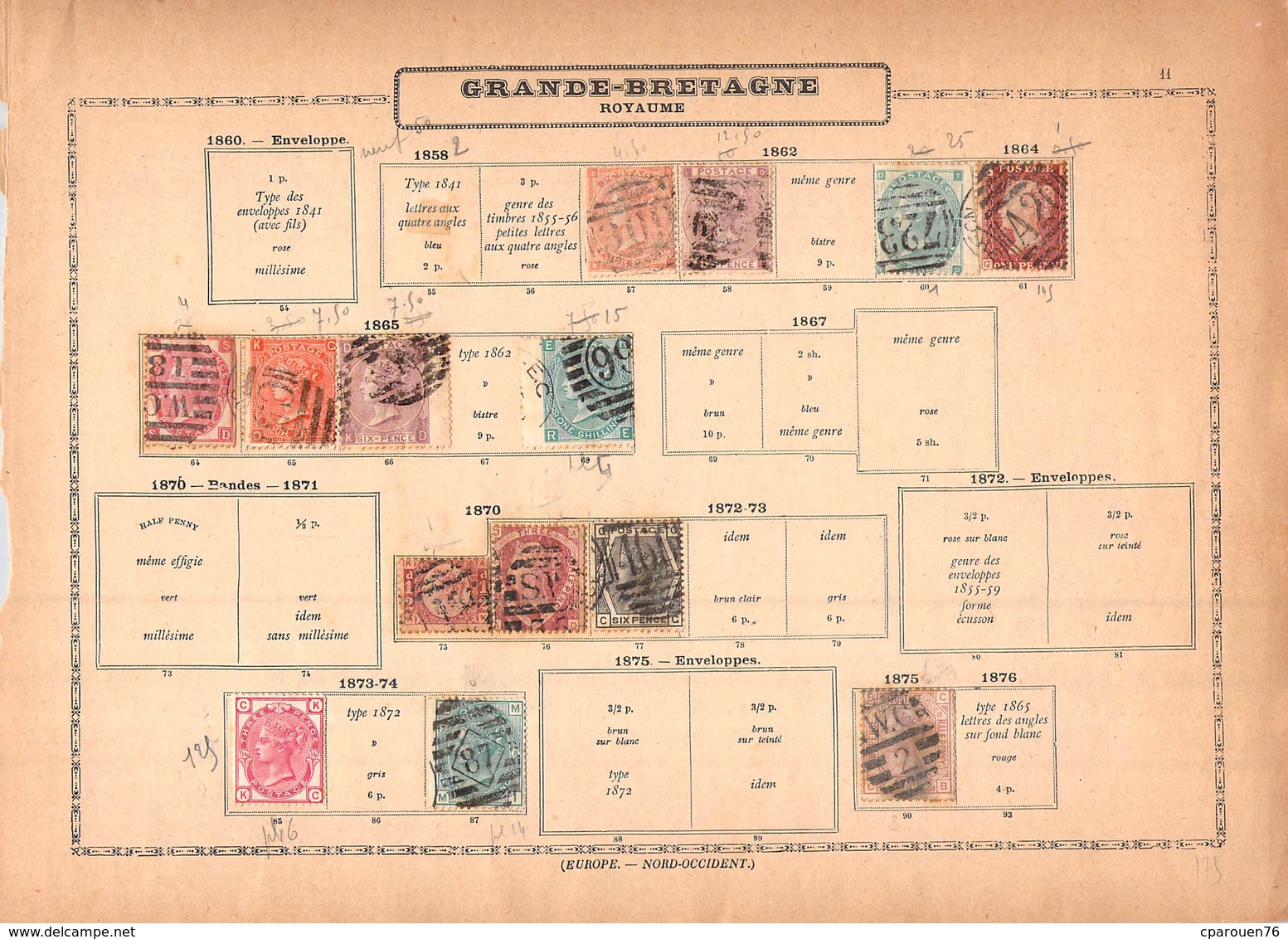 Timbres > Europe > Grande-Bretagne > 1840-1901 LOT 70 TIMBRES ANCIENS - Collections