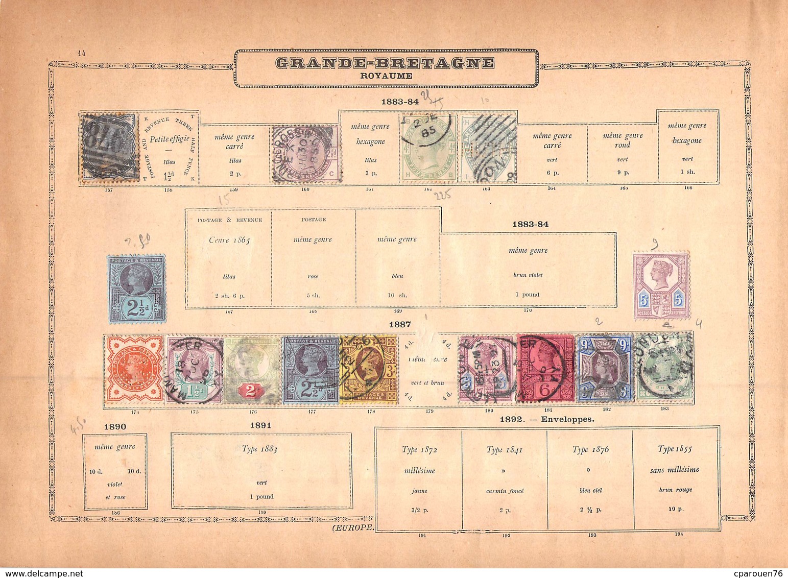 Timbres > Europe > Grande-Bretagne > 1840-1901 LOT 70 TIMBRES ANCIENS - Collections