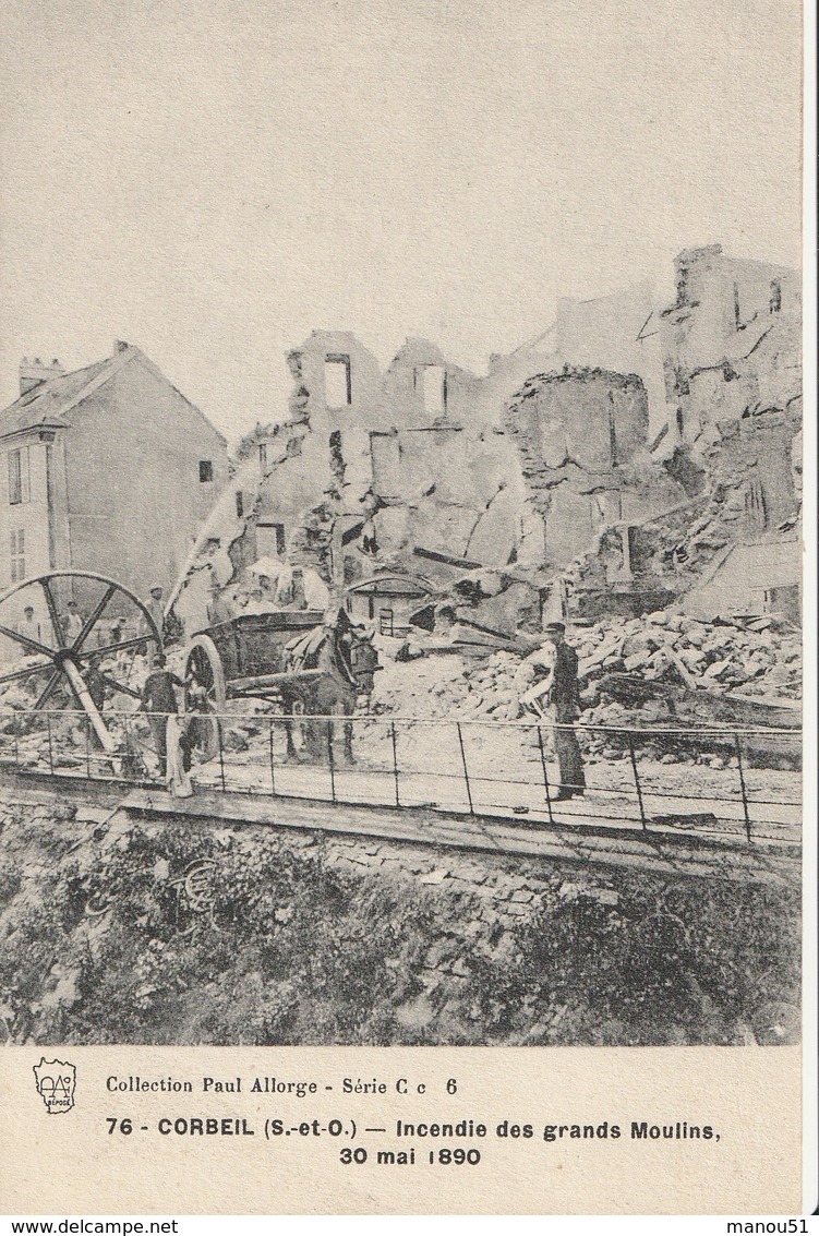 CORBEIL  Incendie Des Grands Moulins Mai 1890 - Corbeil Essonnes