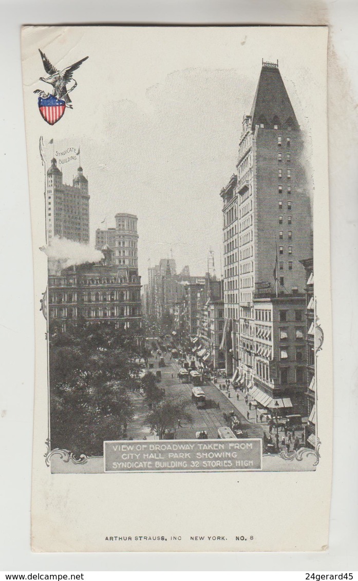 2 CPSM NEW YORK (Etats Unis- Transport COOPER UNION, View Of Broadway (mauvaise Découpe, Non Comptabilisée) - Trasporti