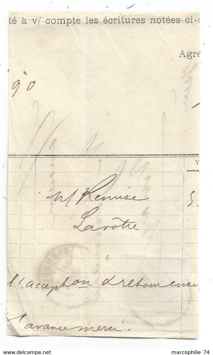 SAGE 30C BRUN PERFORE TRIANGLE DEVANT LETTRE GRENOBLE 12 DEC 1878 - Other & Unclassified