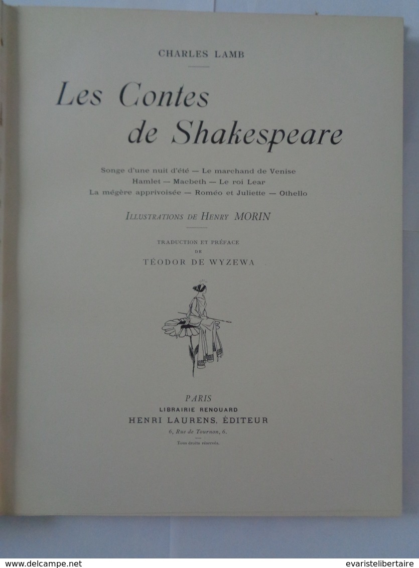 Contes De  Shakespeare  Par Charles LAMB Dessins De Henry MORIN - Racconti