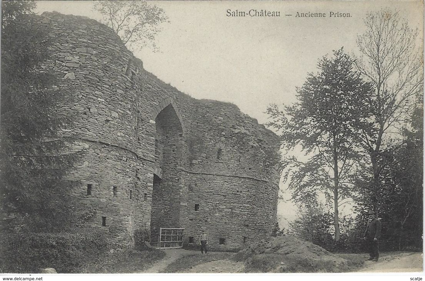 Salm-Château    -   Ancienne Prison.    -    Prachtige Kaart!   -   1924   Naar   Bruxelles - Vielsalm