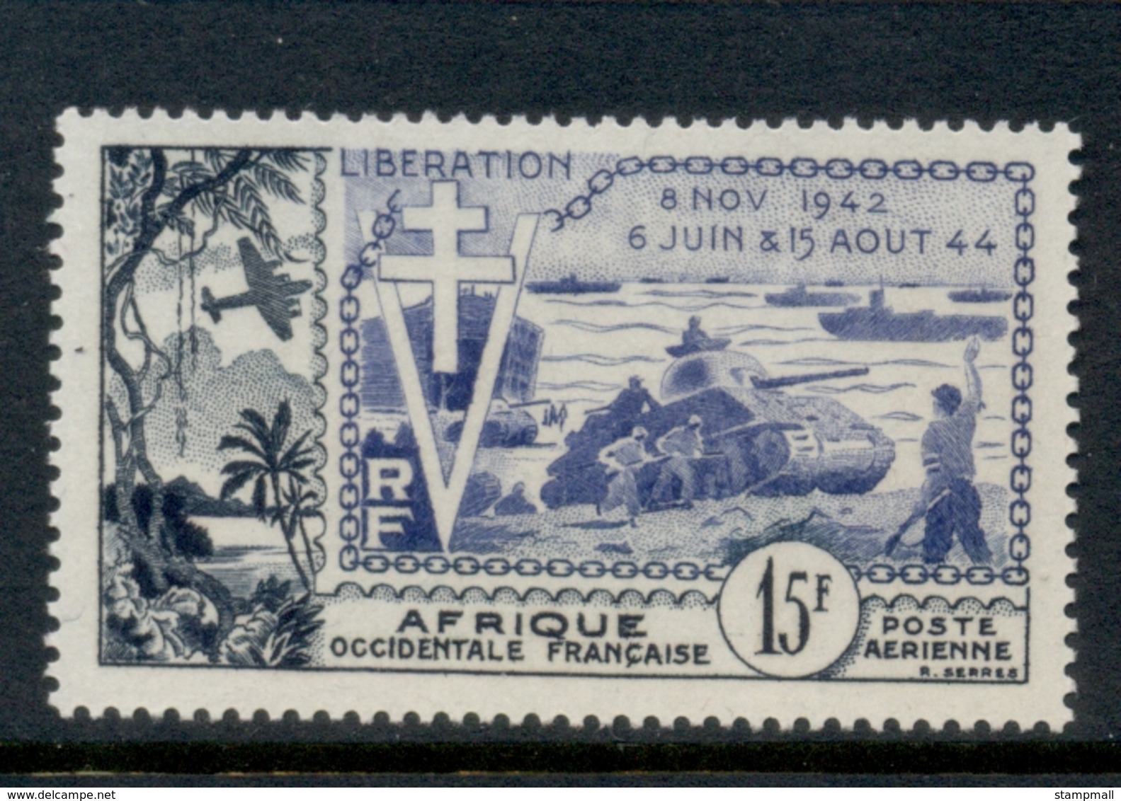 French West Africa 1946 Liberation MLH - Unused Stamps