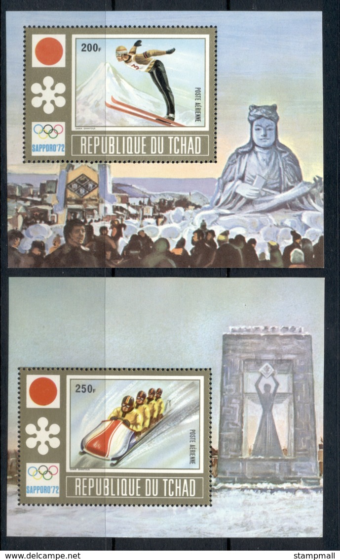 Chad 1972 Winter Olympics Sapporo 2xMS MUH - Chad (1960-...)