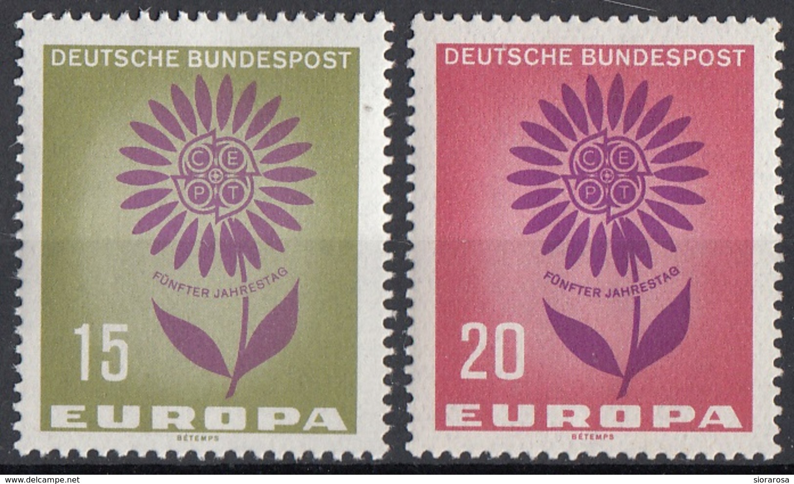 Germania 1964 Sc. 897-898 Europa CEPT Full Set MNH Germany - 1965