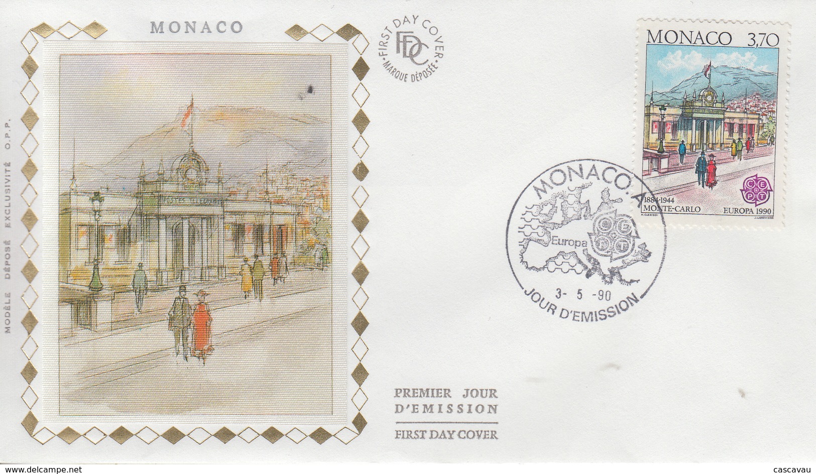 Enveloppe  FDC  1er  Jour   MONACO    EUROPA    1990 - 1990