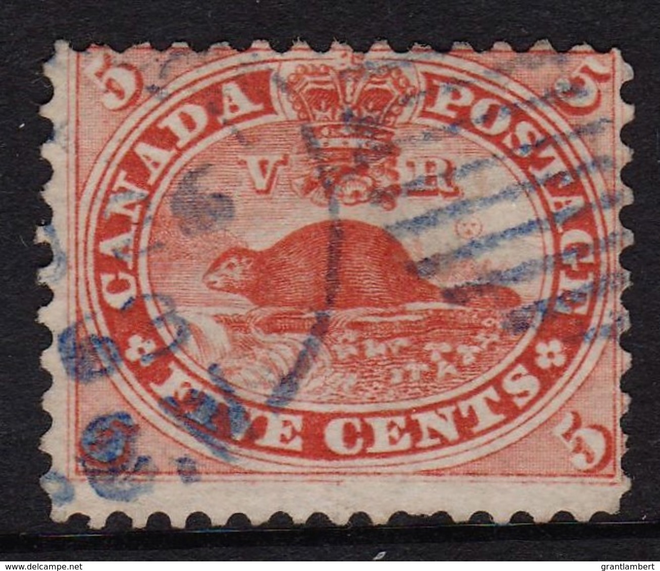 Canada 1859 Beaver 5c Pale Red Used - SG 31, Sc 15 - - - - Used Stamps