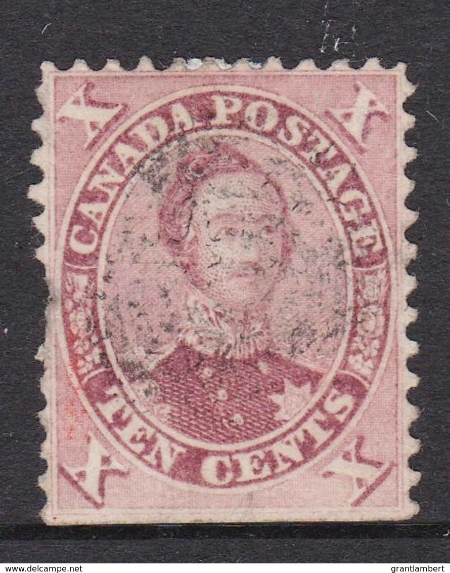 Canada 1859 Prince Albert 10c Purple Used - SG 34 , Sc 17 - Perf Faults - Used Stamps