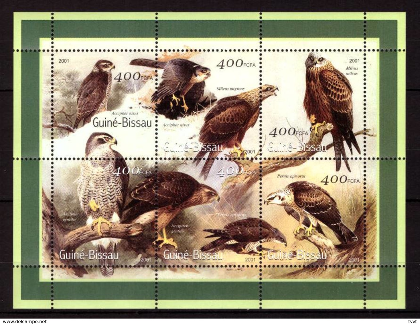 Guinea-Bissau, 2001. [gb01115] Birds Of Prey (s\s) - Papagayos