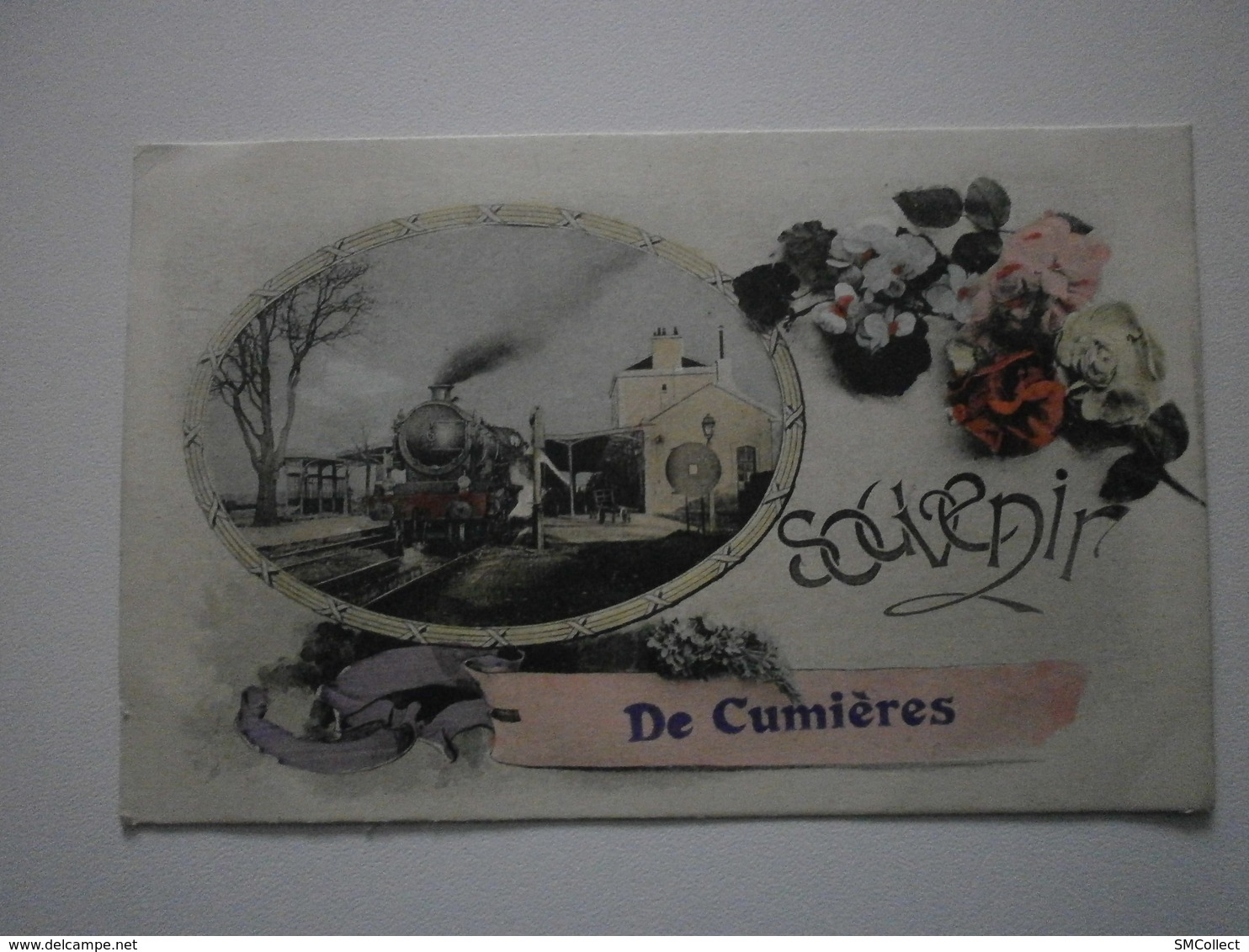 55 Souvenir De Cumières (gare). Carte Inédite (A8p26) - Autres & Non Classés