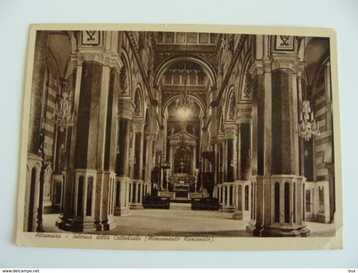 1936  ALTAMURA  INTERNO  CATTEDRALE        BARI PUGLIA    VIAGGIATA  COME DA FOTO - Altamura