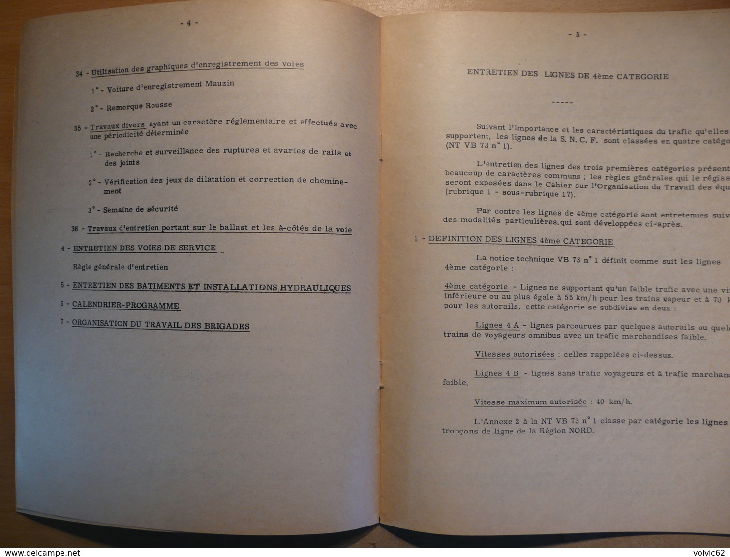 Cahier Formation Cadre Entretien Des Lignes De 4eme Catégorie 1959  SNCF Train Cheminot Chemin De Fer - Ferrocarril & Tranvías