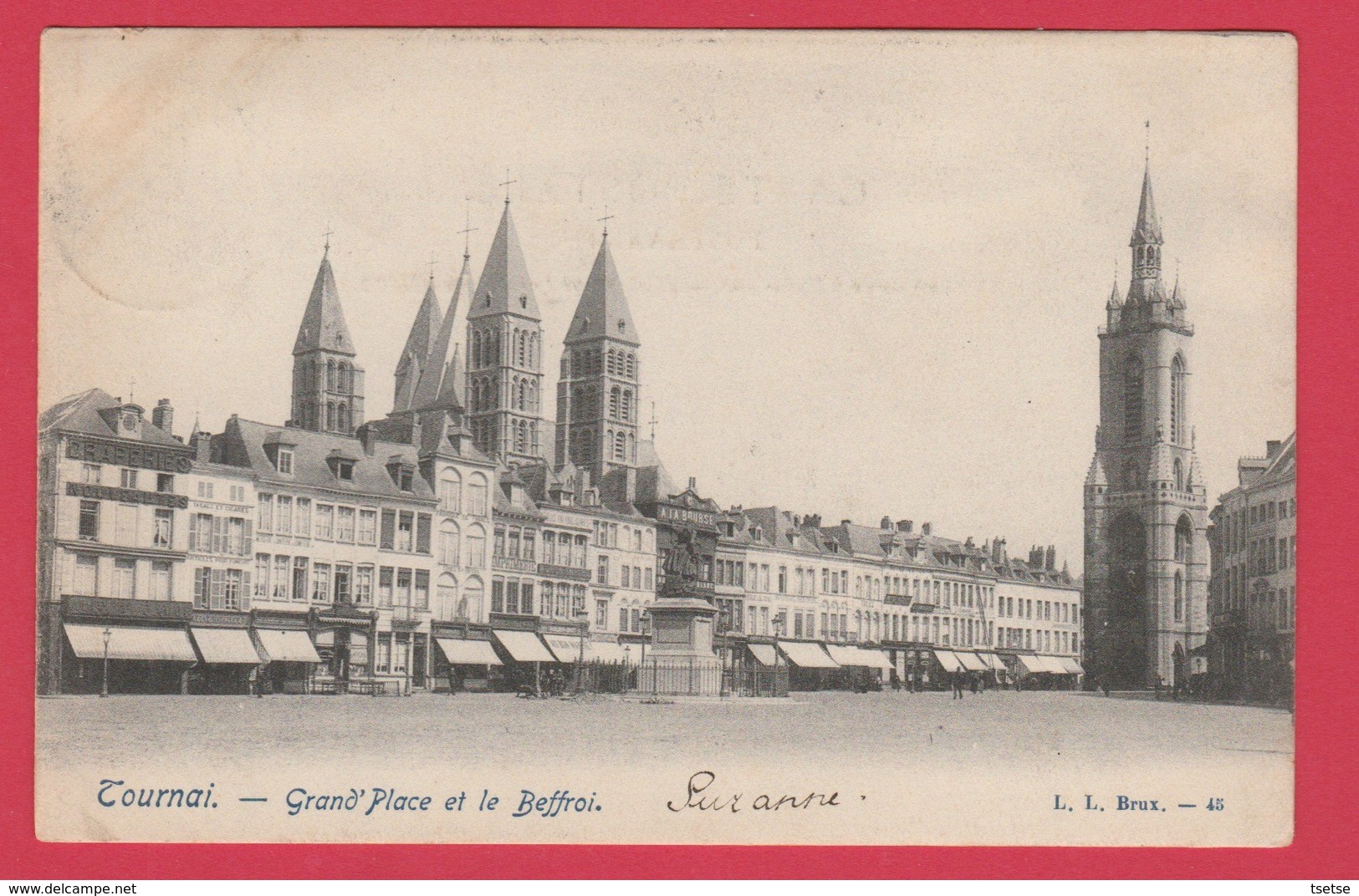 Tournai - Grand'Place Et Beffroi - 190? ( Voir Verso ) - Tournai