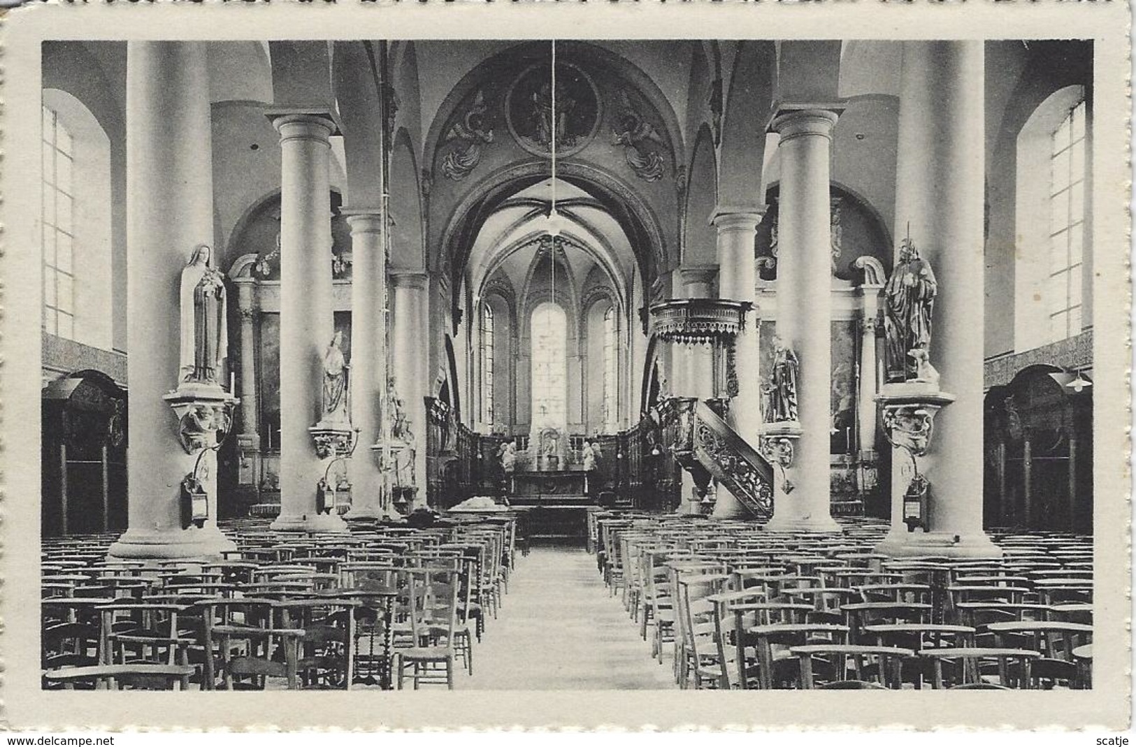St-Lievens-Houtem.   Binnenzicht Kerk  -    (AZ 1134) - Sint-Lievens-Houtem
