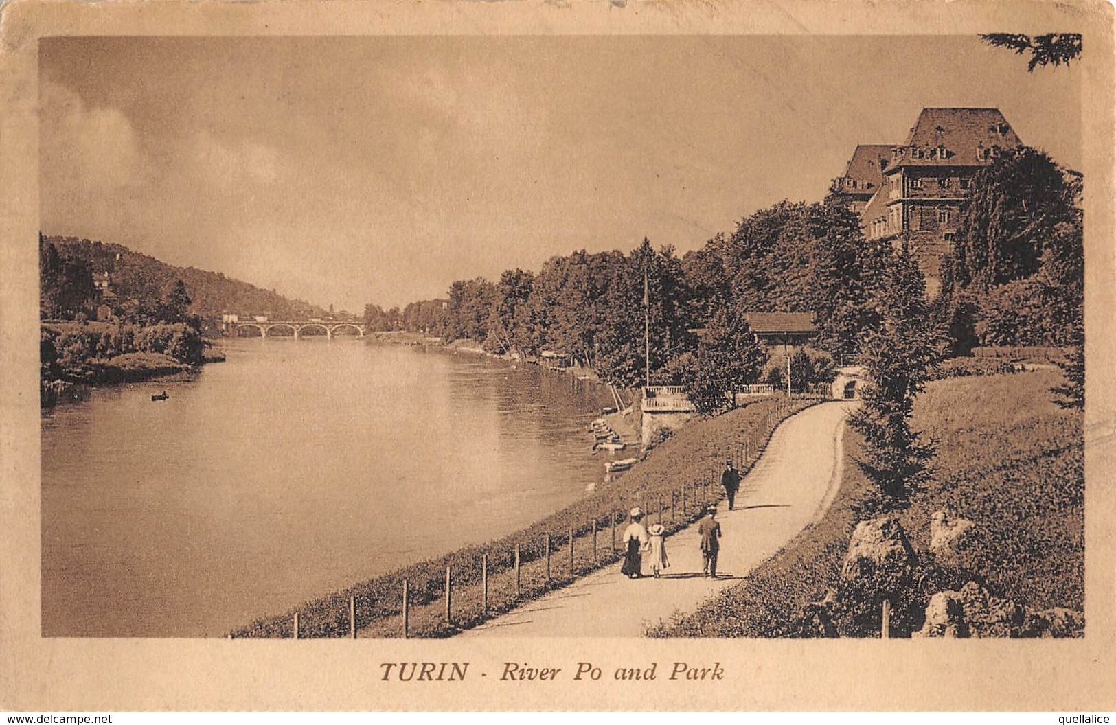 1006 "TORINO - RIVER PO AND PARK"  ANIMATA. CART  NON SPED - Fiume Po