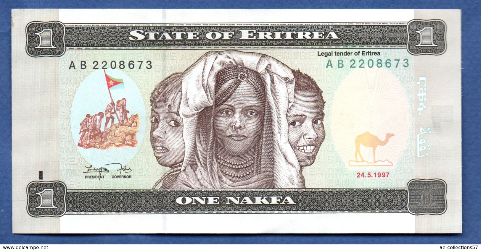 Erythrée-  1 Nafka 24/5/1997   - Pick # 1  - état SUP - Eritrea