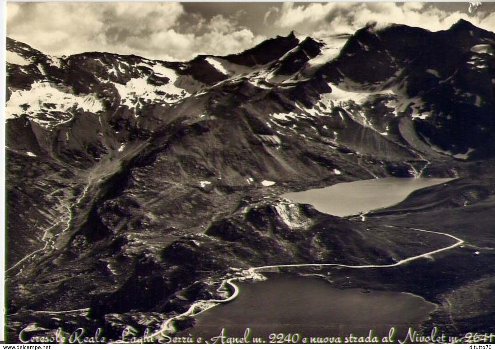 Ceresole Reale - Laghi Serrù E Agnel  E Nuova Strada Al Nivolet - Formato Grande Viaggiata – E 12 - Autres & Non Classés