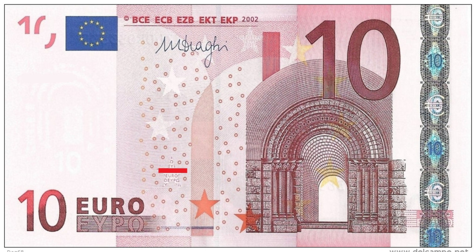 EURO GERMANY 10 X P017 UNC DRAGHI - 10 Euro