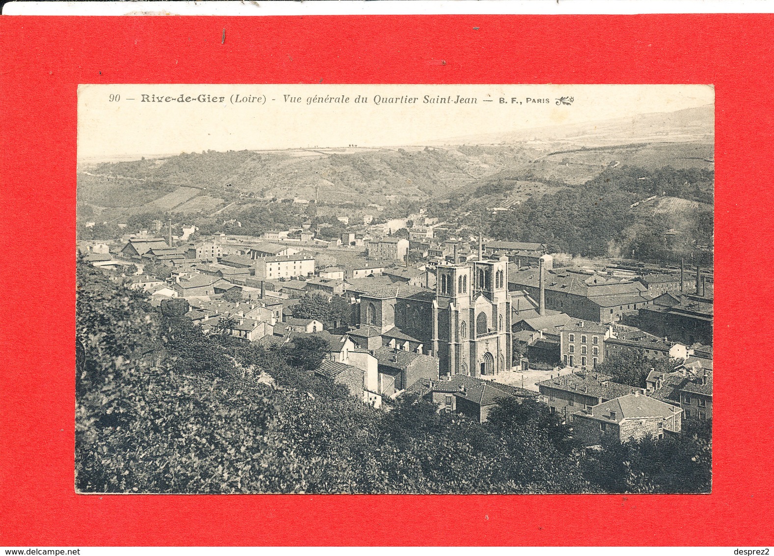 42 RIVE De GIER Cpa Vue Générale Du Quartier Saint Jean   90 B F - Rive De Gier