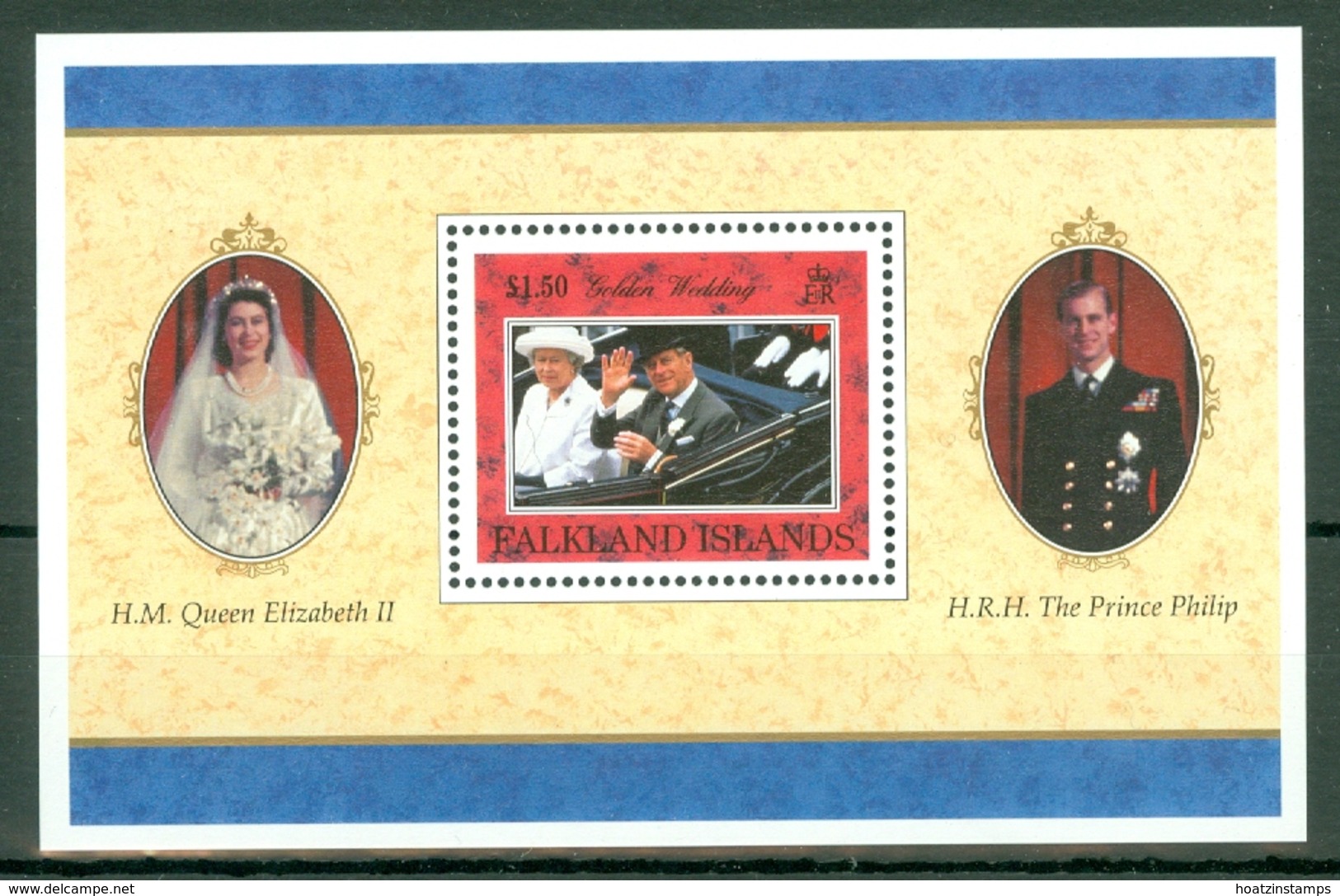 Falkland Is: 1997   Golden Wedding Of Queen And Prince Philip  M/S  MNH - Falklandeilanden