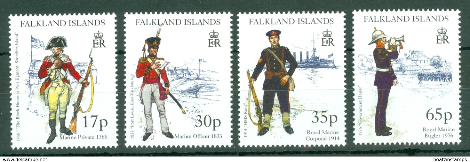 Falkland Is: 1998   Royal Marine Uniforms    MNH - Falkland Islands