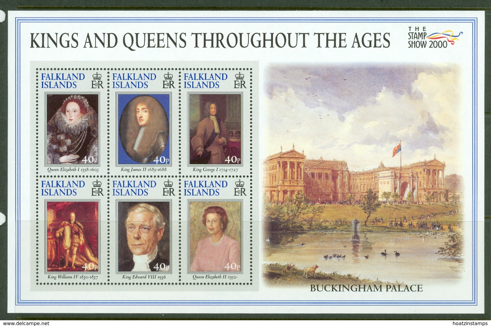 Falkland Is: 2000   Stamp Show 2000 International Stamp Exhibition    MNH Sheetlet - Falkland