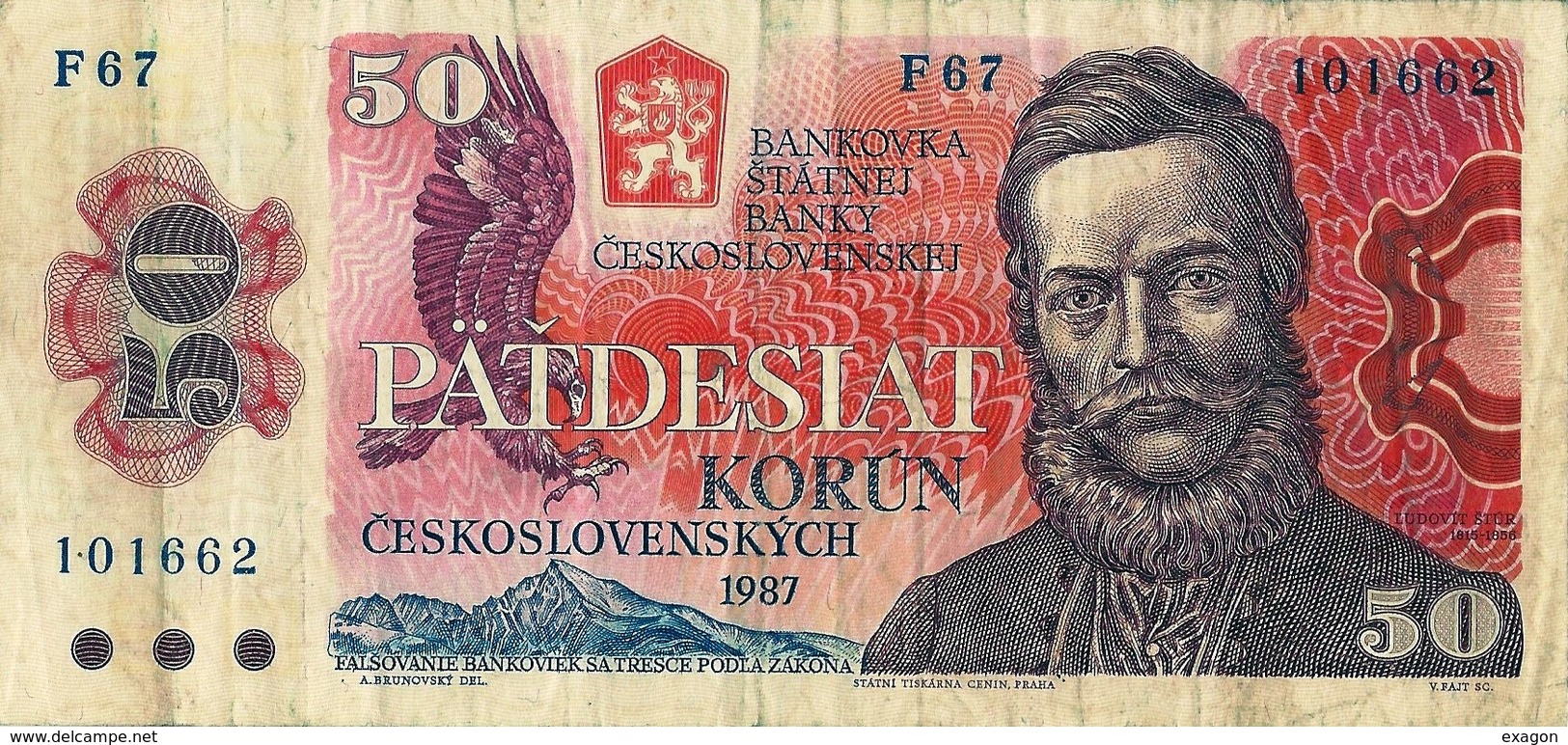 Banconota Da 50  KORUM  CECOSLOVACCHIA  - ANNO / 1987. - Cecoslovacchia