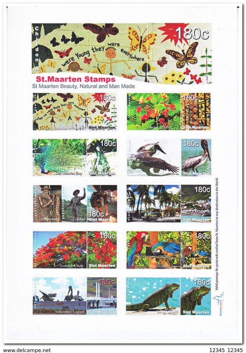 Sint Maarten 2015, Postfris MNH, Birds, Butterflies, Animals, Trees, Plants - Ongebruikt