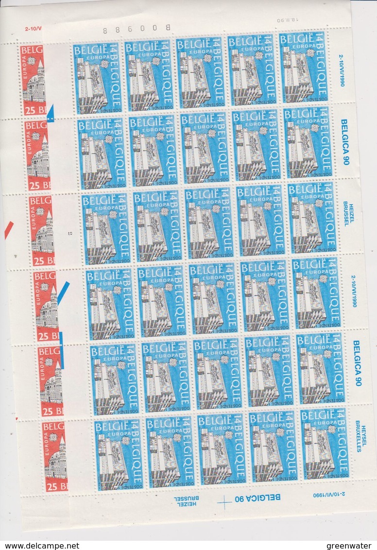 Europa Cept 1990 Belgium 2v Sheetlets ** Mnh (F7731) - 1990