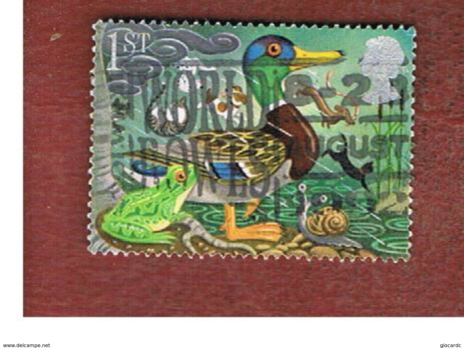 GRAN BRETAGNA (GREAT BRITAIN) - SG 1541 - 1991 GREETINGS STAMPS: GOOD LUCK (MALLARD) FROM BOOKLET - USED - Usados