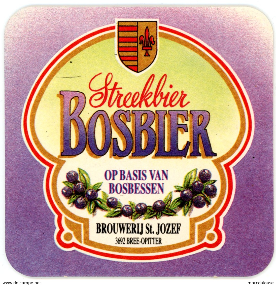 Belgium. Streekbier Bosbier. Op Basis Van Bosbessen. Brouwerij St. Jozef, 3692 Bree-Opitter. - Sous-bocks